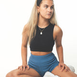 sky knit shorts