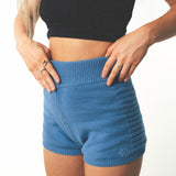 sky knit shorts